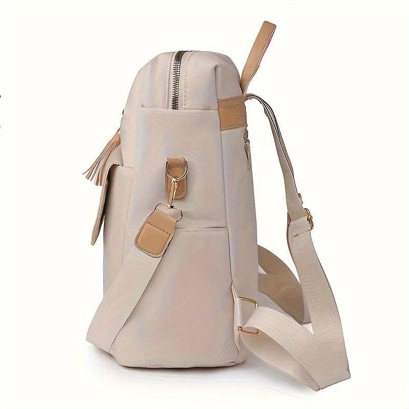 Stylish Anti-Theft Backpack Purse: Sleek, Secure, & Convertible – Perfect for Travel, School, Daily Use: Creamy White