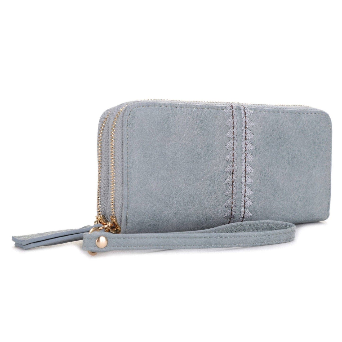 Sherrie Double Zipper Wallet: Apricot